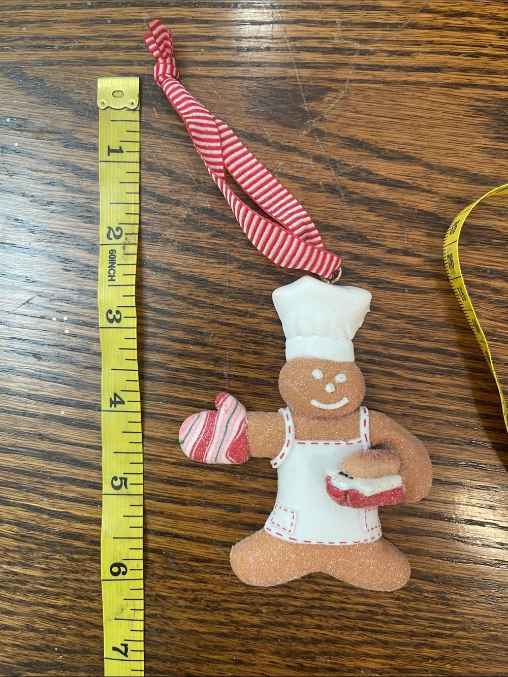 Williams Sonoma Gingerbread Chef Ornament - Red, White, Tan